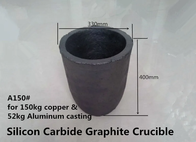 

A150# Silicon Carbide Graphite Crucible for 150kg copper and 52kg aluminum /melting alumina INDUCTION MELTER