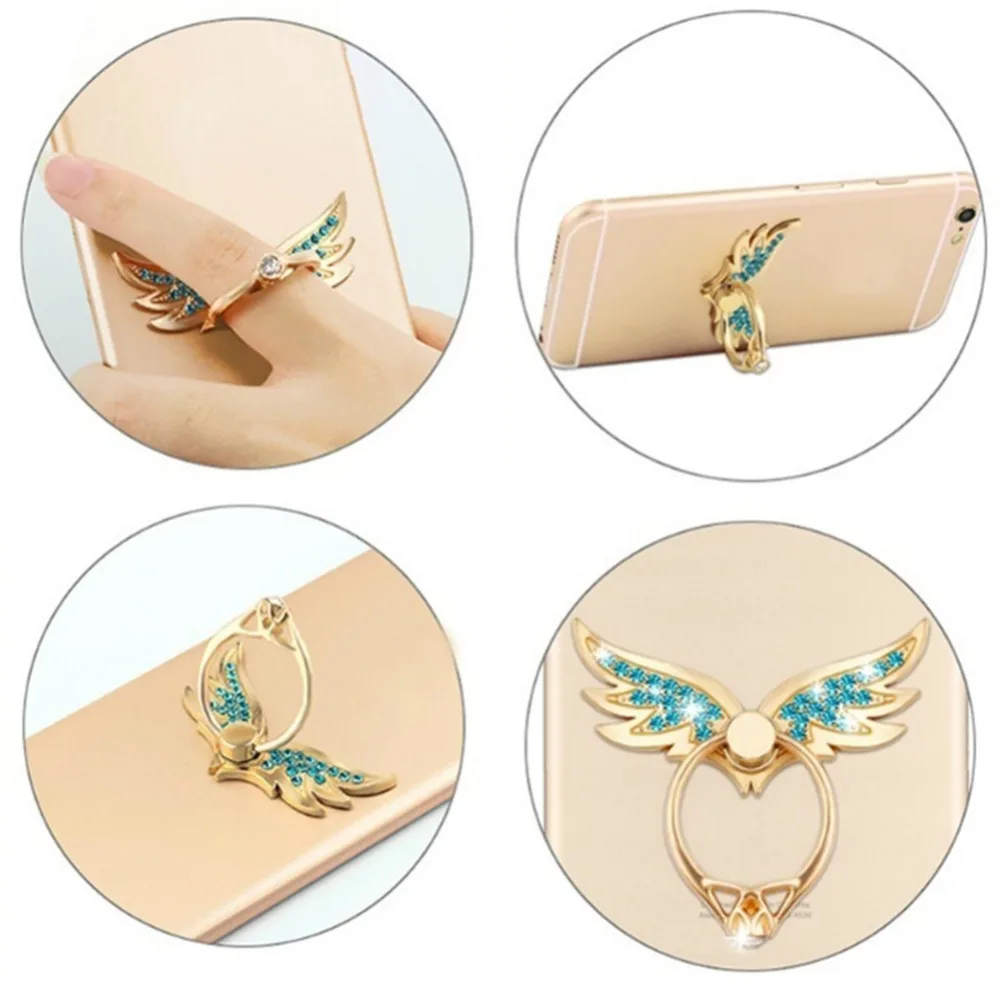 

Digitalworld Angel Wings 360 Degree Metal Finger Stand Rotating Grip Ring Cellphone Mobile Phone Holder #291083