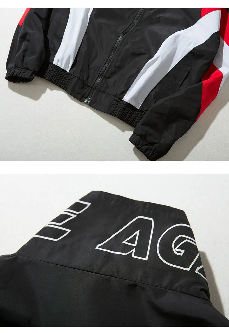 Vintage Color Block Zip Up Jackets 4