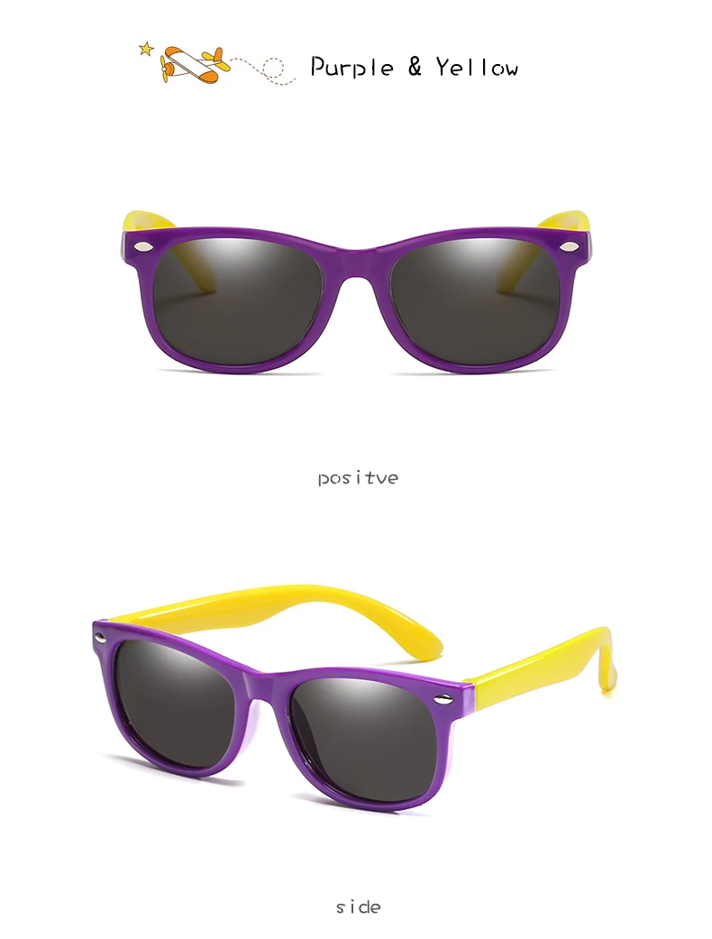 WBL и девочек; футболки с рисунком солнечных очков; Детские солнечные очки детские очки солнцезащитные очки с поляризированными стеклами для мальчиков и девочек, TR90 силиконовый UV400 ребенка зеркало детские очки