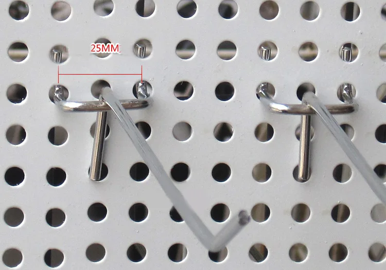 15pcs/Lot 100mm Length Metal Chrome plated Pegboard Hooks Shop Shelf