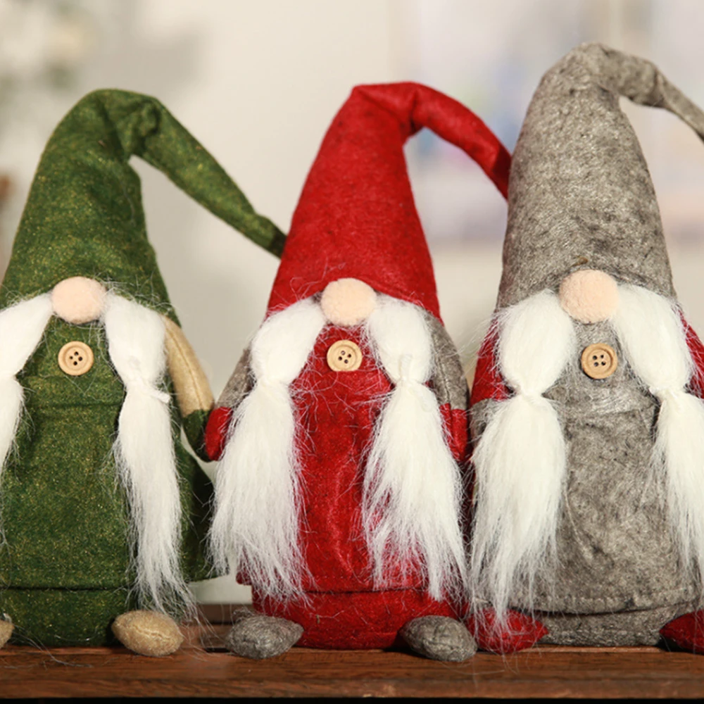 Рождественская вечеринка безликая длинная борода Санта плюшевые куклы подарок для детские игрушки милая мультяшная кукла игрушка