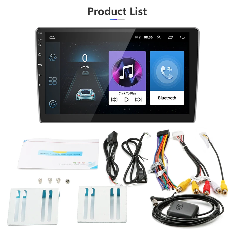 Flash Deal Jansite 10" full touch screen car radio Multimedia player 1024*600 Car DVD GPS navigation Reverse image U disk Mirror-link FM 5