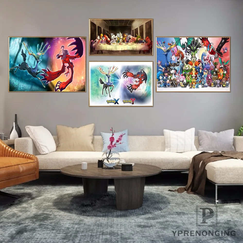 

Custom Pokemon Home Decor Canvas Printing Silk Fabric Print Wall Poster No Frame 180317@80