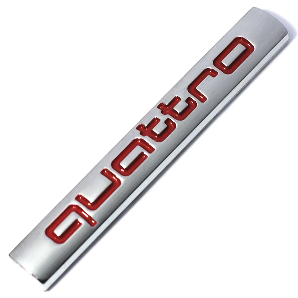 New 3D Car Quattro Logo Sticker Badge Chrome Emblem Accessories for Aud ...