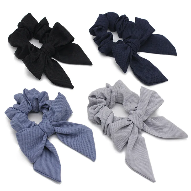 

2019 Special Offer Direct Selling Baby Girls Girls Hair Bands Baby Accessories Big Solid Chiffon Bowknot Cloth Material Bnads
