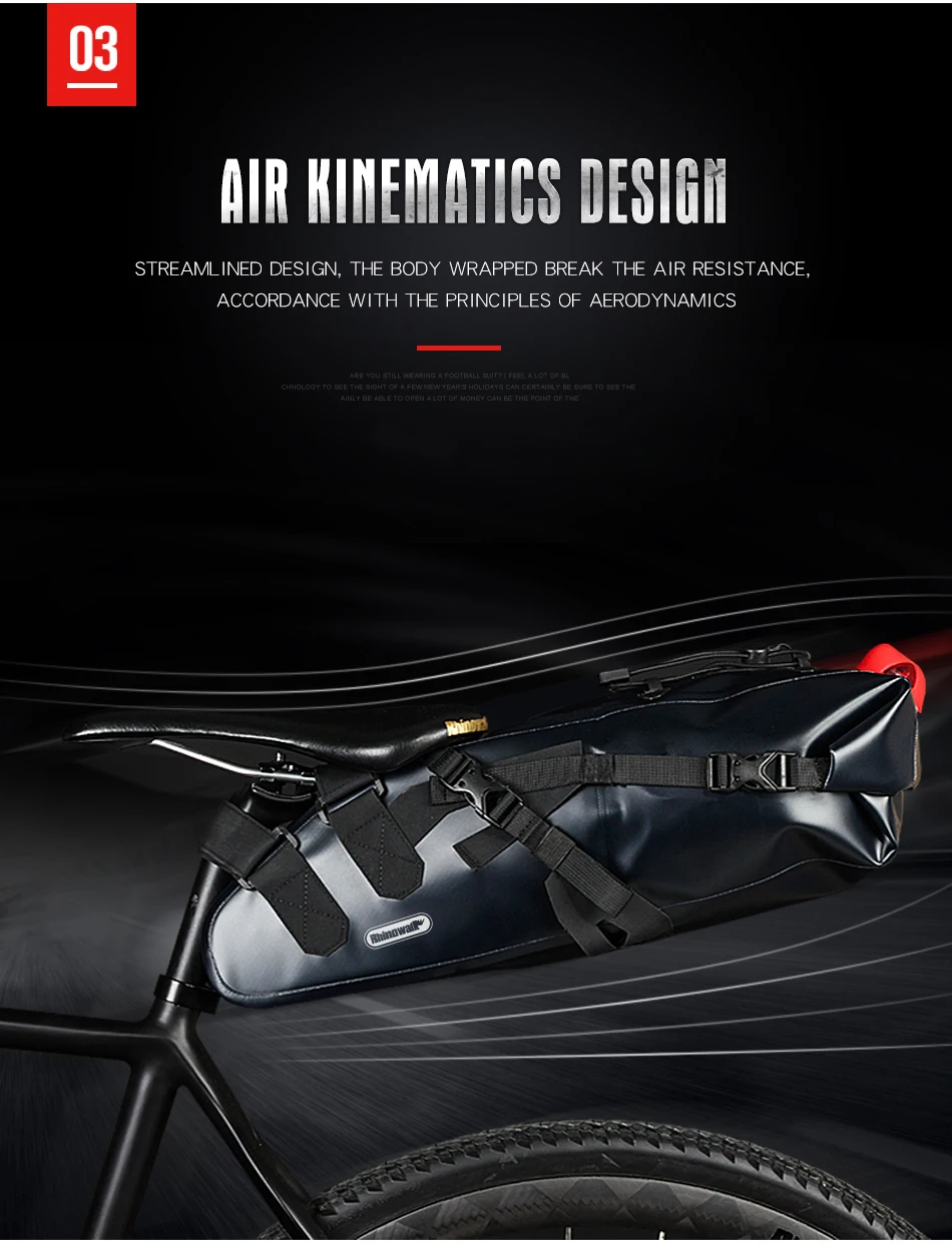 Sale RHINOWALK Bicycle Bike Saddle Bags 10L High Capacity Tail Bag Prevent Rainwater MTB Road Cycling Travel Rear Goods Shelf Bags 8