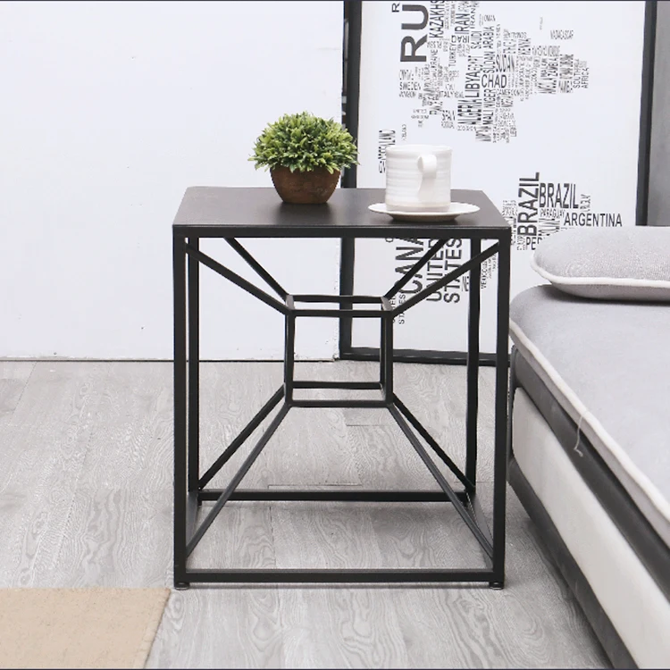 Customized Square Metal Tea Table Unique Creative Side Table Coffee Table
