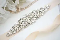MissRDress ручной работы пояс невесты серебряный кристалл свадебный пояс Стразы свадебное платье лента для свадьбы интимные аксессуары JK934