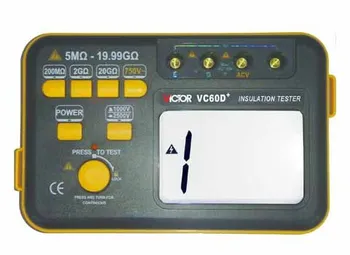 

New Type Victor VC60D+ Digital Insulation Tester 1000V 2500V, Megger MegOhm Resistance Meter