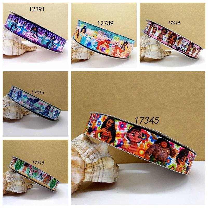 50 двор Рождество лента мультфильм печатных Grosgrain ленты 17345