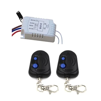 

Wireless Remote Control & Manual Switch for Curtain Lamp Motor AC220V Relay Receiver & 2 Transmitter 315Mhz/433Mhz