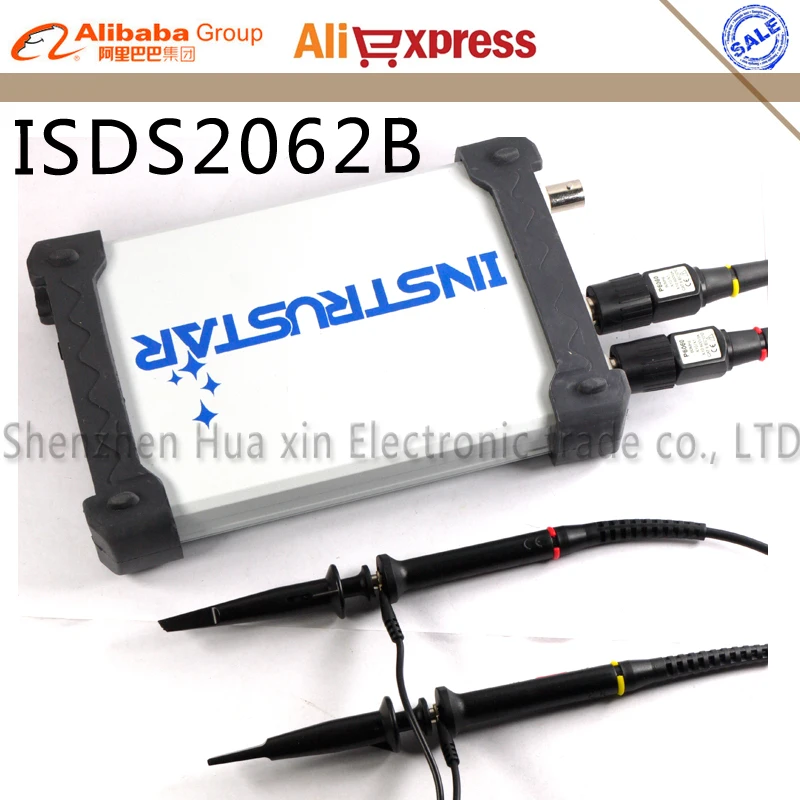 ISDS2062B Профессиональный Виртуальный осциллограф 2CH ПК USB цифровой + анализатор
