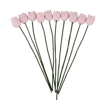 1/12 кукольный дом Миниатюрный ручной работы глина тюльпан орнамент цветы 10 штук