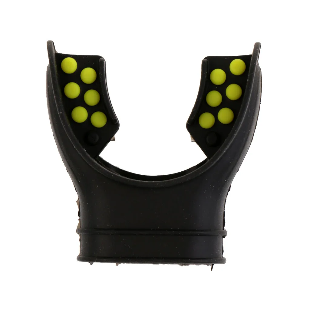 

Scuba Diving Black Silicone Mouthpiece with Color Tab Replacement Regulator Octopus Snorkel Comfort Fit Mouth Piece