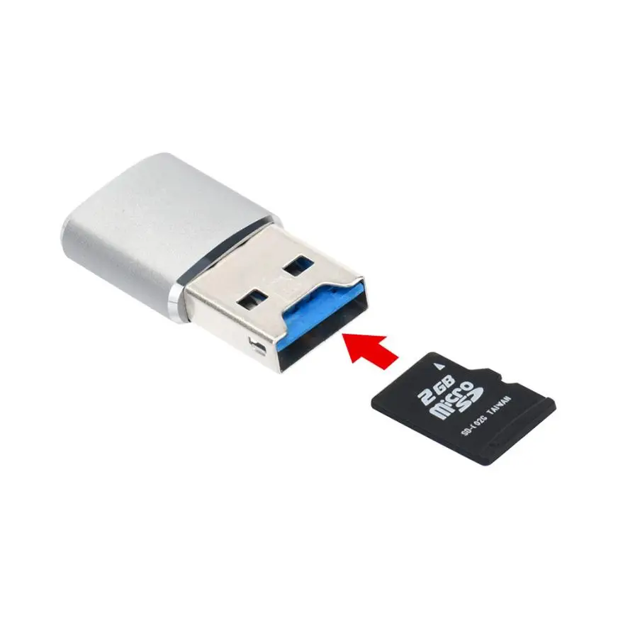 EC2 HIPERDEAL Мода USB 3,0 Mini Card Reader/MICRO SD/SDXC Алюминий TF Card Reader Mar27 Прямая поставка