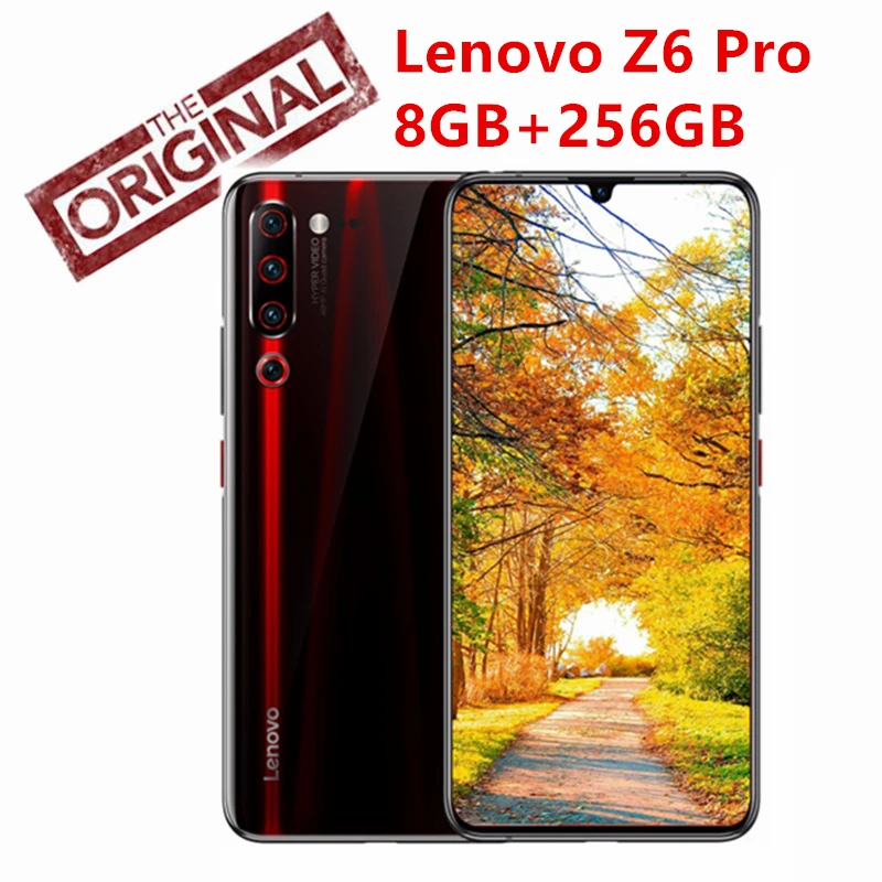 

Global ROM Lenovo Z6 Pro 8GB 256GB Snapdragon 855 Octa Core 6.39" FHD Display Smartphone Rear 48MP Quad Cameras 4000mah battery