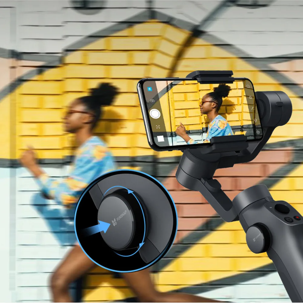  New FUNSNAP Capture 2 3-axis Handheld Gimbal Stabilizer with Zooming Wheel Mode For iPhone XS XR X 