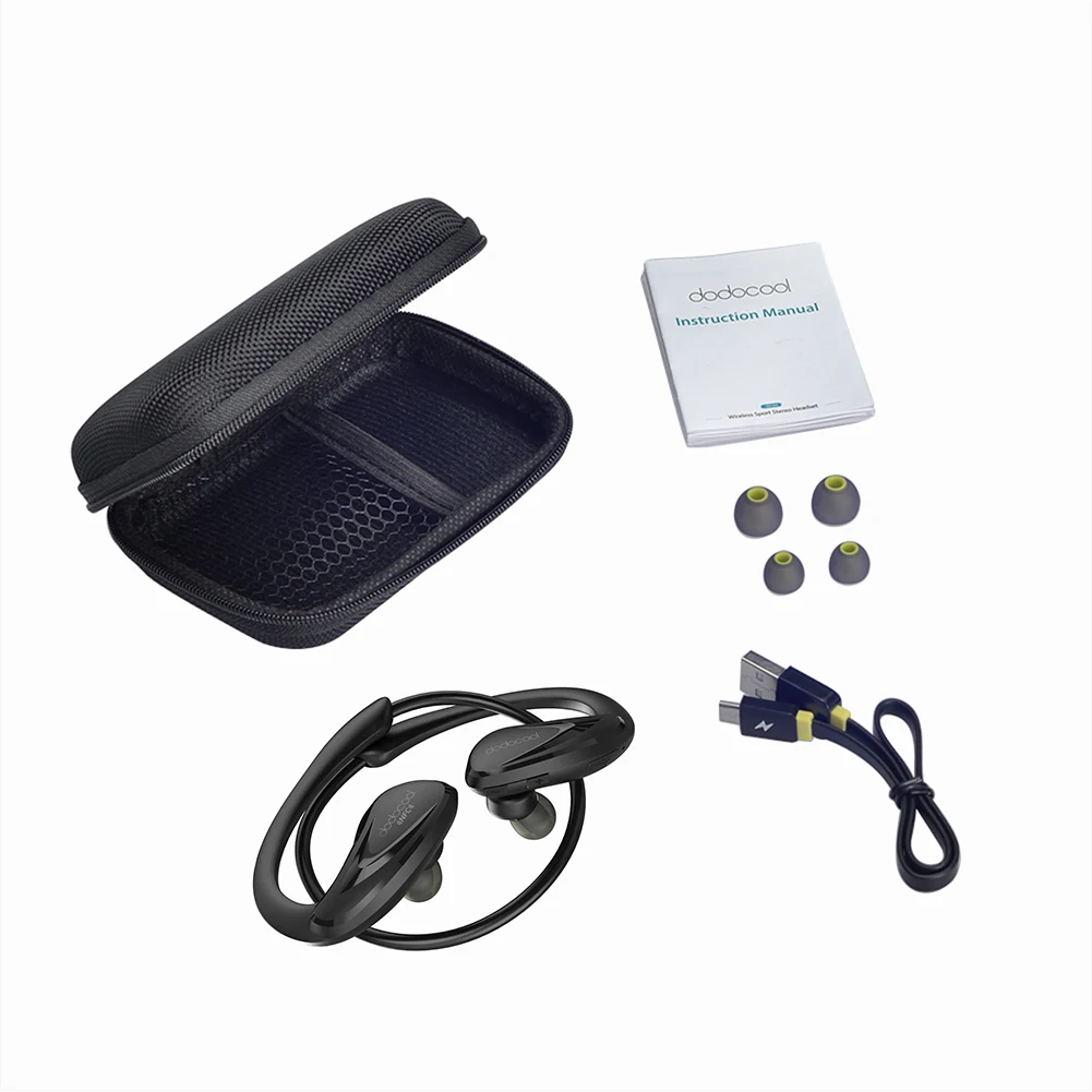 Dodocool Bluetooth наушники IPX4 водонепроницаемые беспроводные наушники спортивные бас Bluetooth наушники с микрофоном для iPhone xiaomi Phone