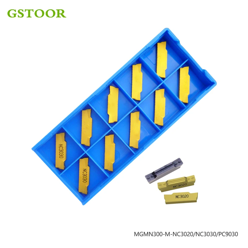 

10pcs MGMN200 MGMN300 MGMN400 M NC3020 NC3030 PC9030 3mm 4mm grooving carbide insert mgmn300 lathe cutter turning tool Parting
