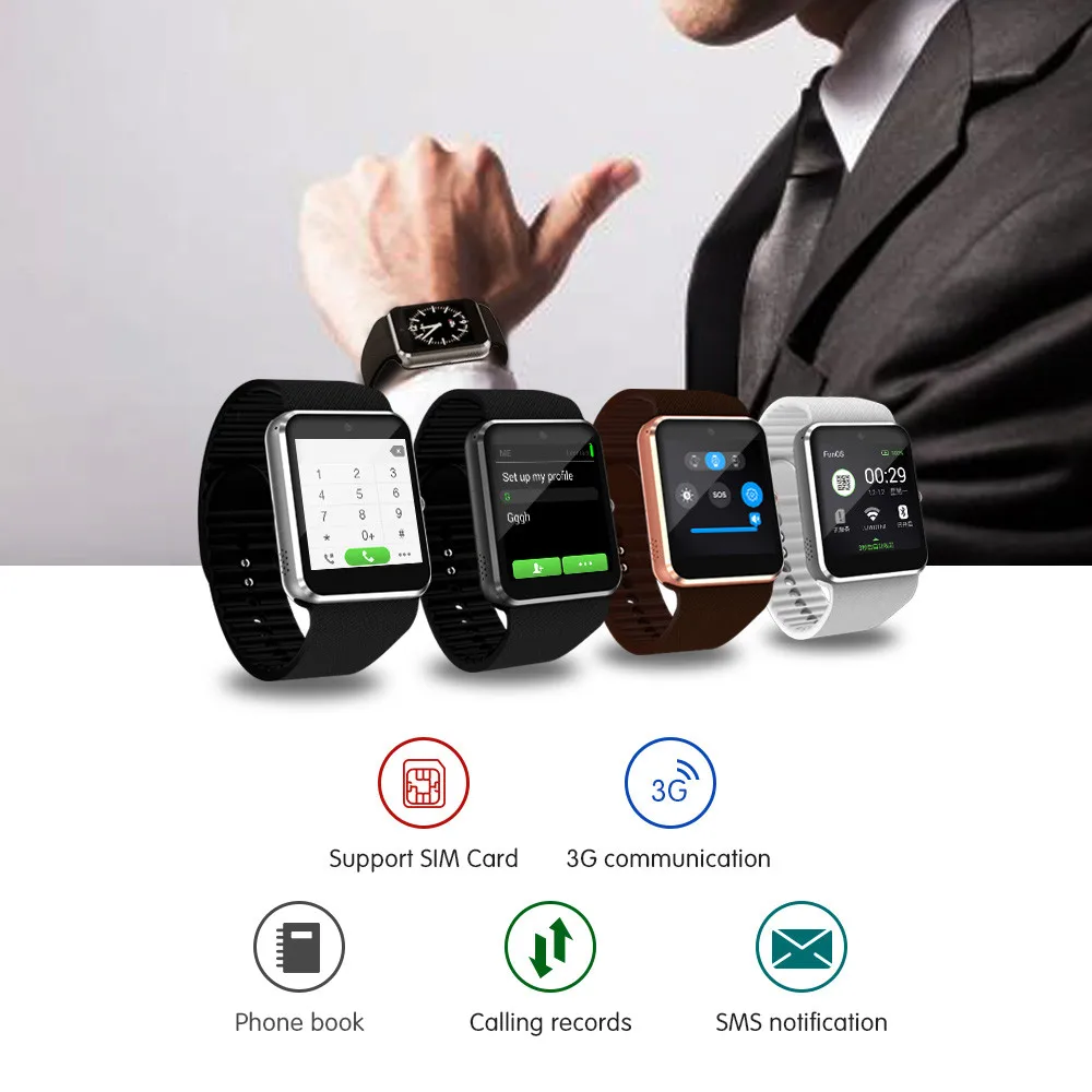 

Smart Watch 2018 New Arrive Bluetooth 3G Android Smart Watch SIM Phone 4GB Front Camera WIFI Aug17