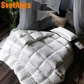 Svetanya Jacquard Seide Gänsedaunen 3d Quilt könig königin in voller größe Tröster Winter Dicke Decke-in Bettdecken & Duvets aus Heim und Garten bei
