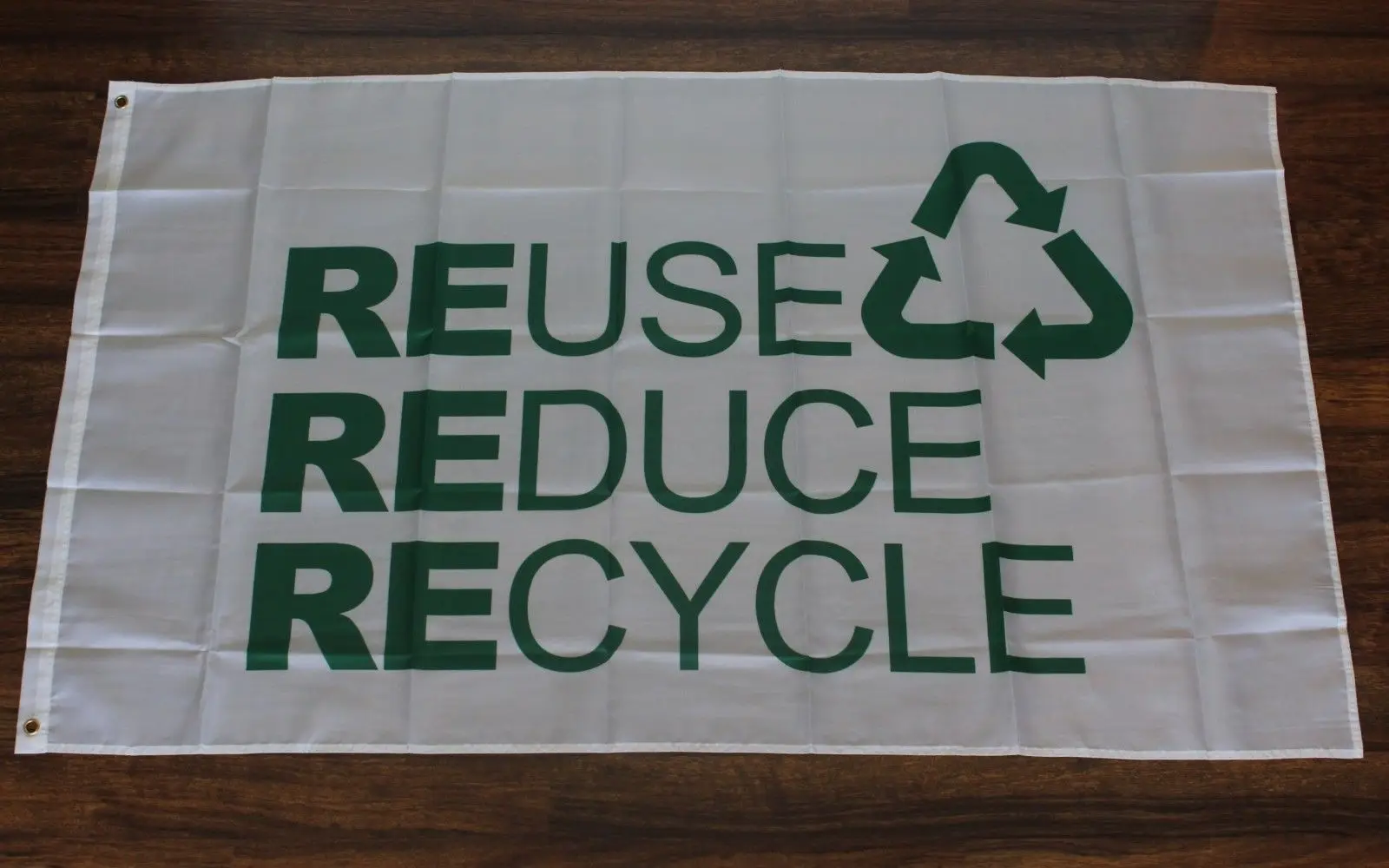Reuse Reduce Recycle Banner Flag 90*150cm 60*90cm Size Polyster arty