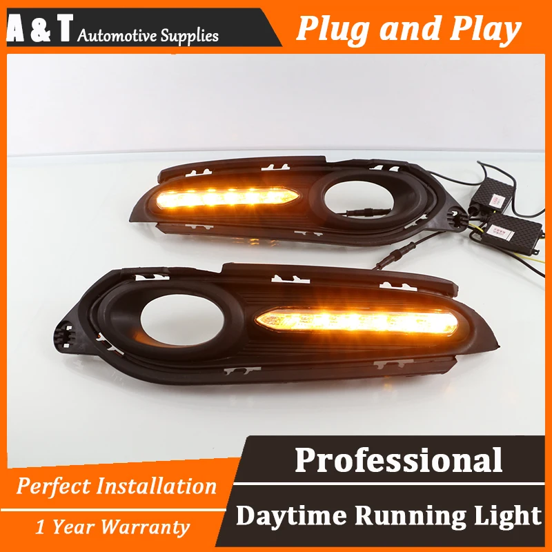 A T car styling For Honda HRV Vezel LED DRL For HRV Vezel led fog lamps