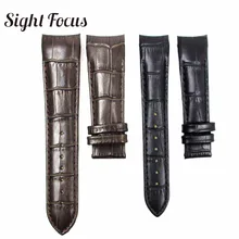 Изогнутый конец итальянская телячья кожа ремешок для наручных часов Tissot T035 ремешки для часов 1853 Для мужчин Для женщин наручные браслет 18 22 23 24 мм пояс