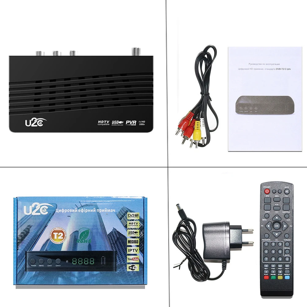 U2C dvb-t2 tv tuner тв приставка dvb t2 для России тюнер dvb t2 Wifi receiver dvb-t2 vga приставка для цифрового тв iptv HD TV Box dvb-c тюнер Служба поддержки Dolby AC3