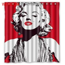 WONZOM Polyester Fabric Marilyn Monroe Shower Curtains with 12 Hooks For Bathroom Decor Modern 3D Bath Waterproof Curtain marilyn monroe print shower curtain with hook 12pcs