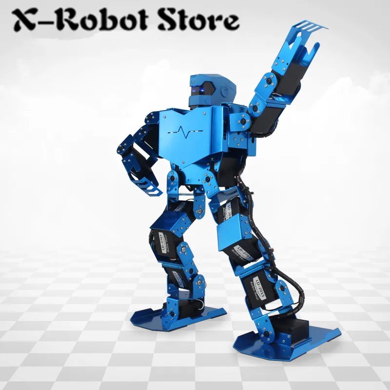 

DIY 16DOF Robot H3s Biped Robotics 2 Leg Human Robot Aluminum Frame Kit Servo Helmet Unassembled Remote Control Robot