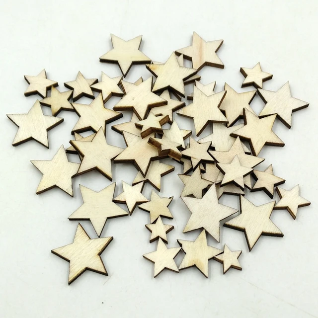 Pcs Unfinished Wooden Starsorted Size Cutout Discs For Arts Crafts Diy Pcs Unfinished Wooden Starsorted Size Cutout Discs For Arts Crafts Diy