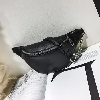

Women Fashion Chain Leather Messenger Bag Shoulder Bag Chest Bag salidas de playa para mujer 2019 5.514