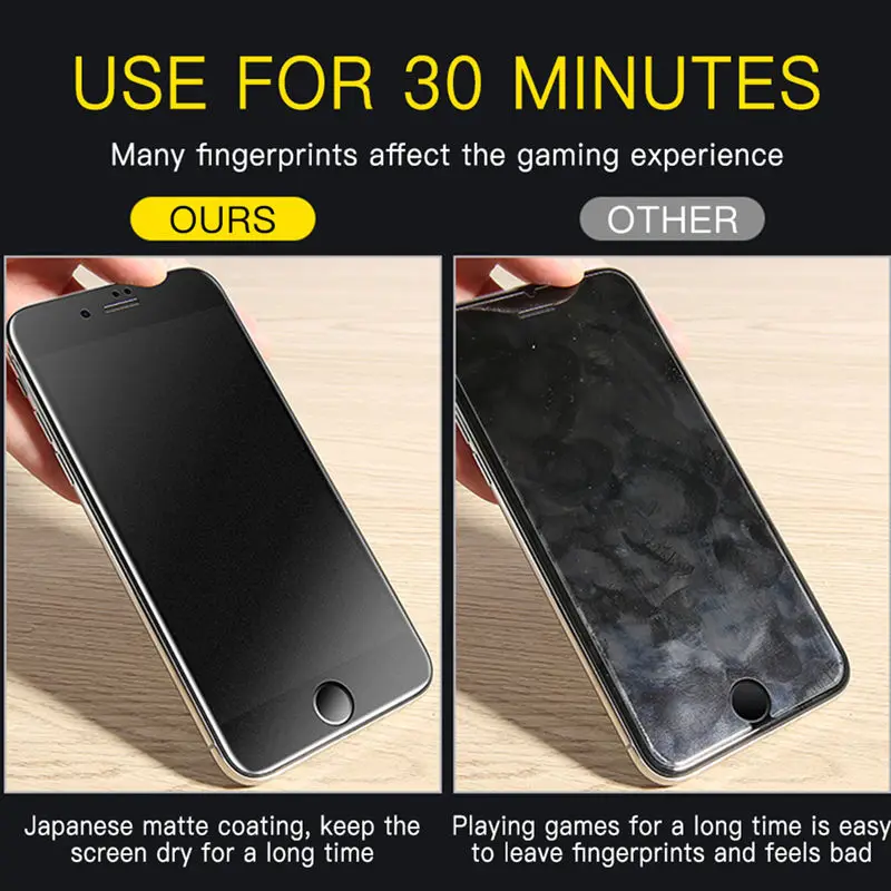 0 3 мм матовая защитная пленка из закаленного стекла для iPhone 7 8 6 6S Plus X XR XS Max