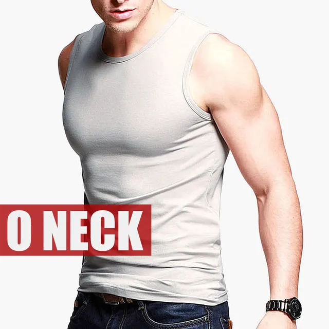 V neck Tanpa Lengan Bahu Lebar Tank Top 