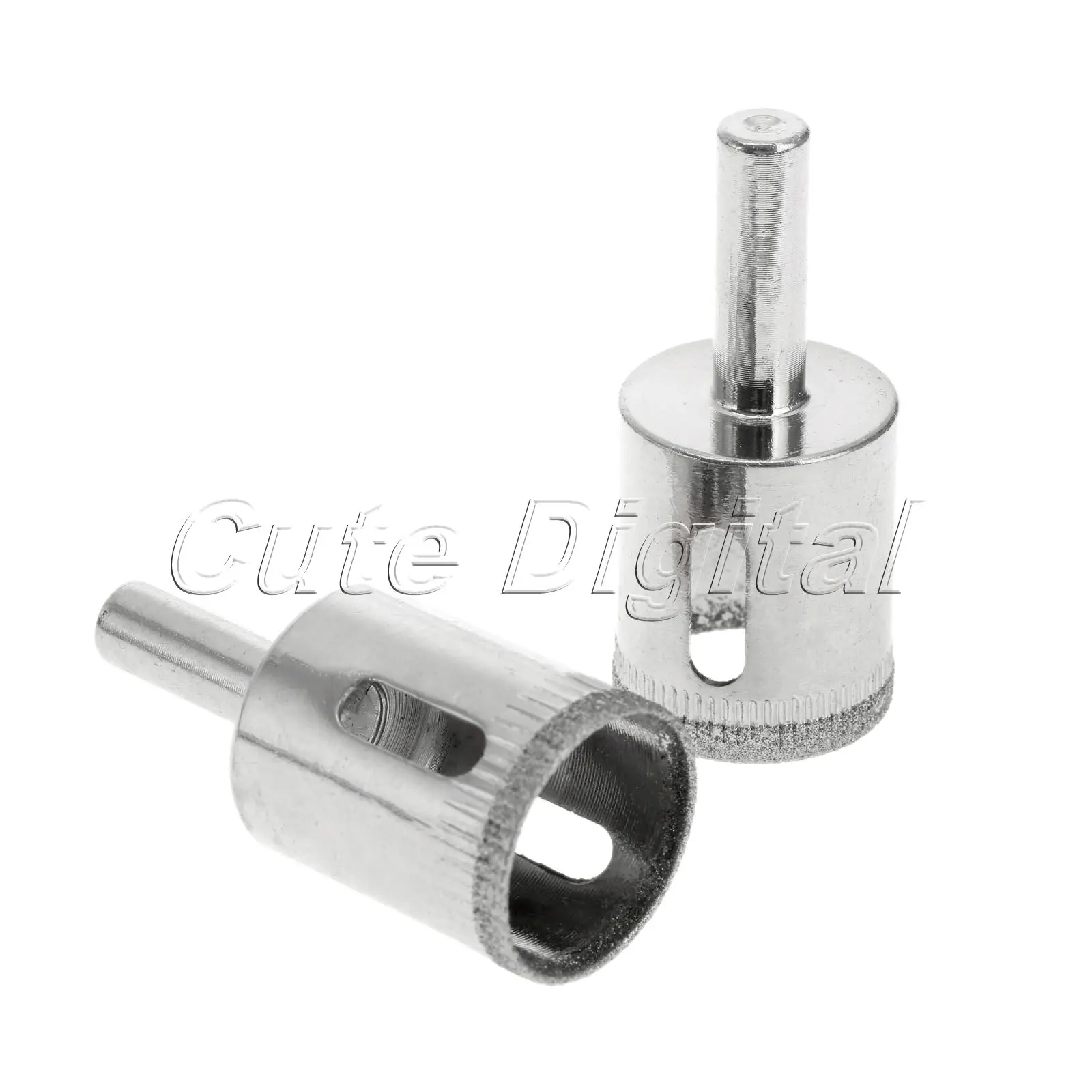2pcs 25mm Diamond Coated Core Drill Bits Glass Tile Granite Marble Ceramics Hole Saw Metal Opener Cutter Bits Drilling Tool