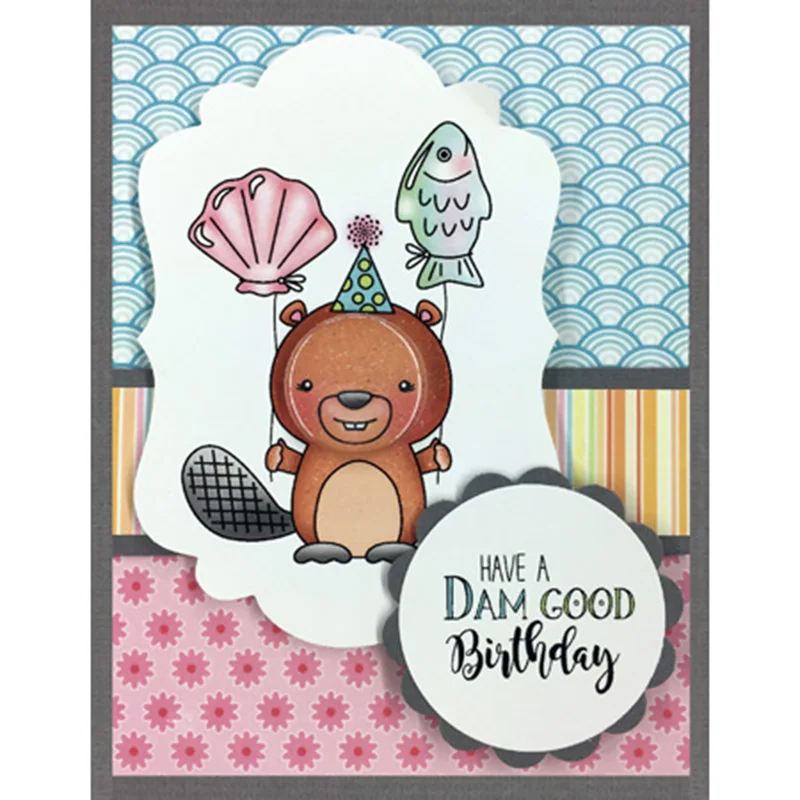 

ZhuoAng Beautiful Squirrel Pattern Design Clear Stamp / Scrapbook Rubber Stamp / Craft Clear Stamp Card / Seamless Stamp