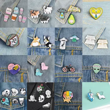 

Metal Brooch Collar Alloy Brooches Jeans Shirt Handbag Badges on Backpack Pins