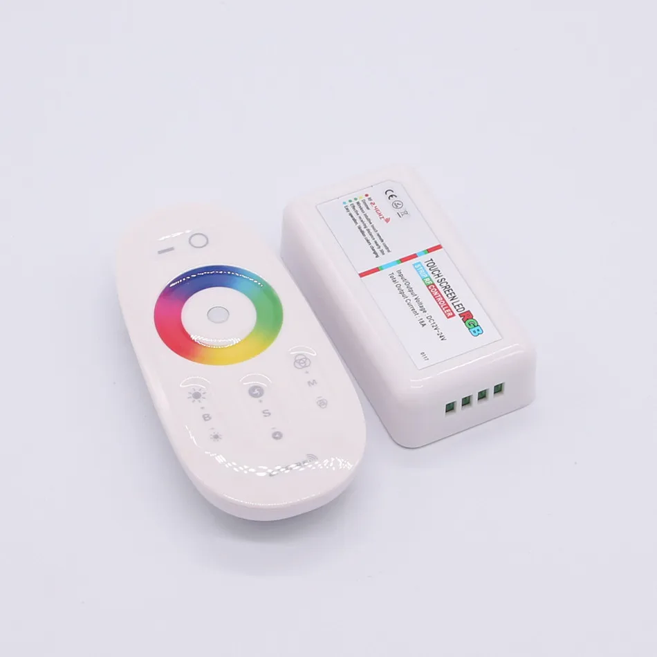 DC12 24V 3 канала 18A RGB светодиодный контроллер 2 4G RF сенсорный экран пульт