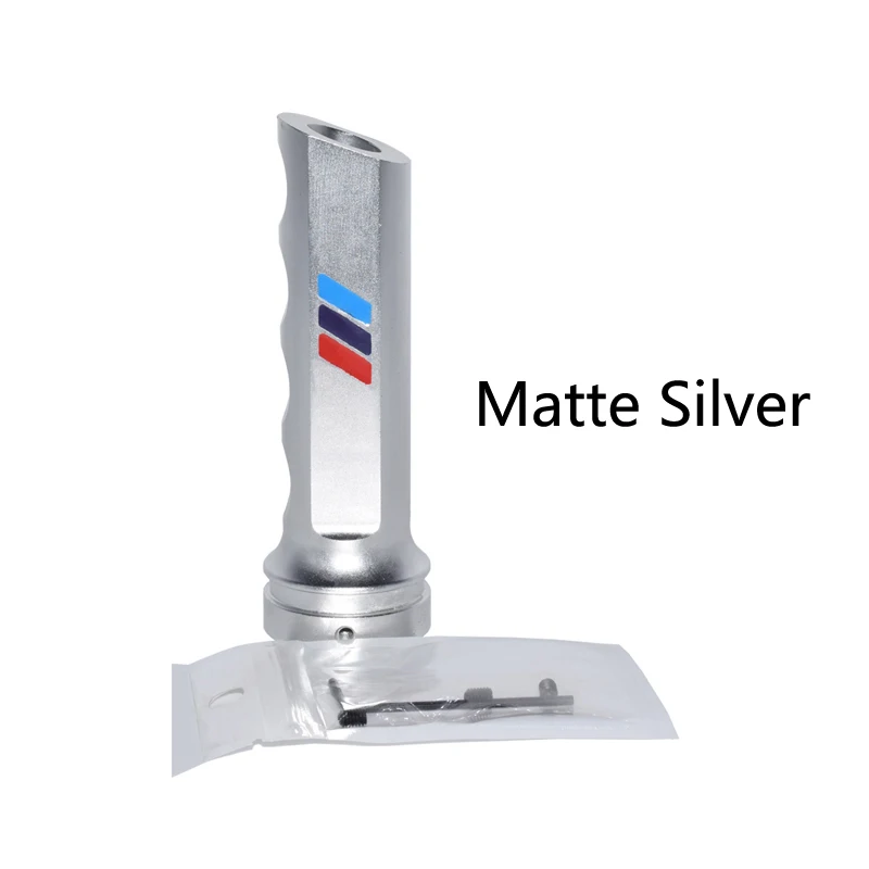 SRXTZM стояночный тормоз Защитная крышка для рук подходит для BMW 1 серии 3 серии X1 E90 F30 F35 1 шт. черный серебристый золотой алюминиевый сплав - Название цвета: Matt Silver With M