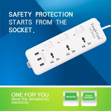 

2018 new US UK EU plug, 3 meter line 3AC 3USB socket 5V3.1A fast charge multi-function socket 10A 2500W universal socket