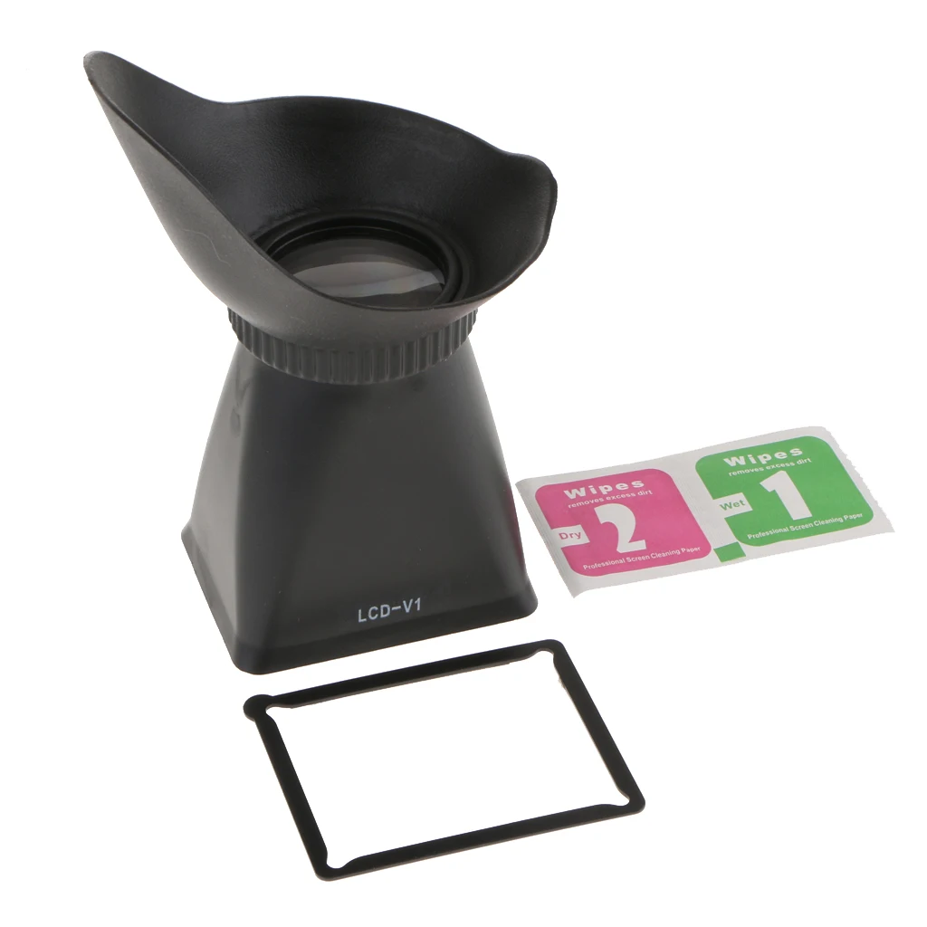 

High Quality Magnification LCD Viewfinder 2.8X 3.0" LCD Viewfinder Magnifier V1 for Canon 5D II 7D 500D Nikon D700 D800 Black