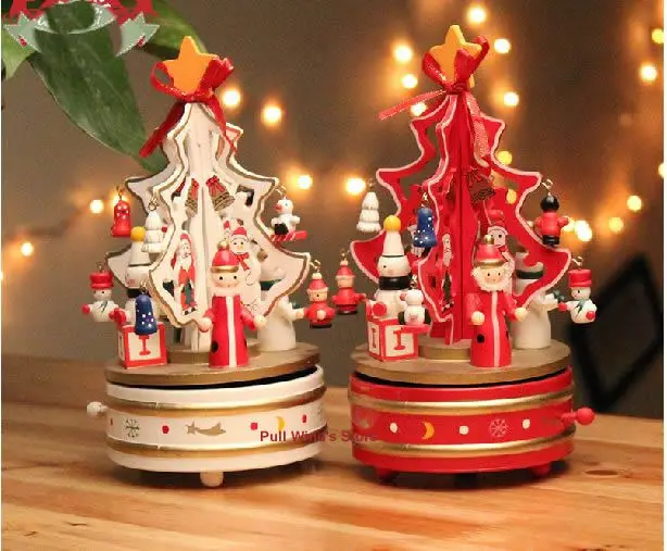 Christmas tree Music Box handmade production Rotating music box
