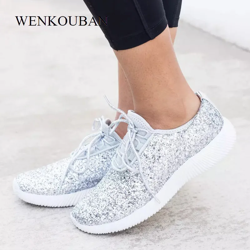 sequin trainers ladies