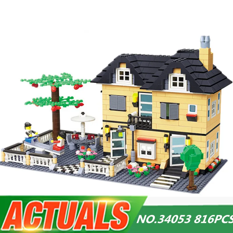 

816pcs City Villa Garden Series Compatible with L Brand House Figures Diy Building Blocks Sets Bricks Toys for Children Gift