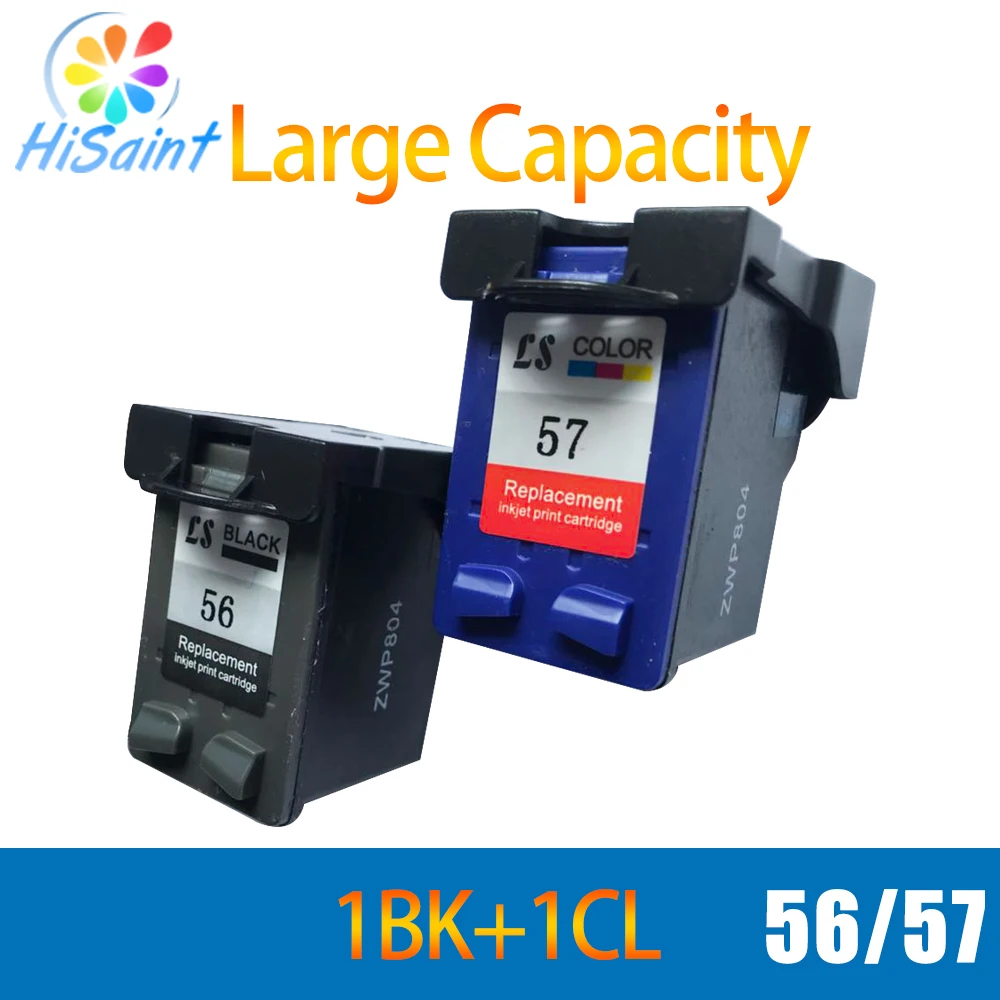 Чернильный картридж hisaint для hp c6656a совместимый с принтером и 56 57 C6657A D1368 D1468 D2360 D2368