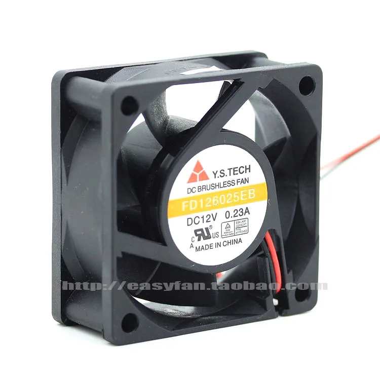 НОВЫЙ Y.S.TECH FD126025EB 12V 0.23A 6025 6 см двойной шарикоподшипник Вентилятор охлаждения |