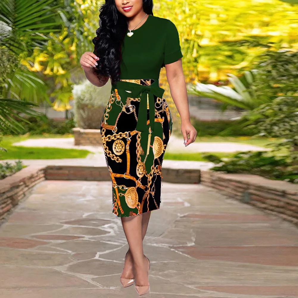 SUNGIFT size Размер, африканские платья для женщин, цифровой с Африканским принтом Макси летнее платье Дашики платье длиной до колена африканская юбка