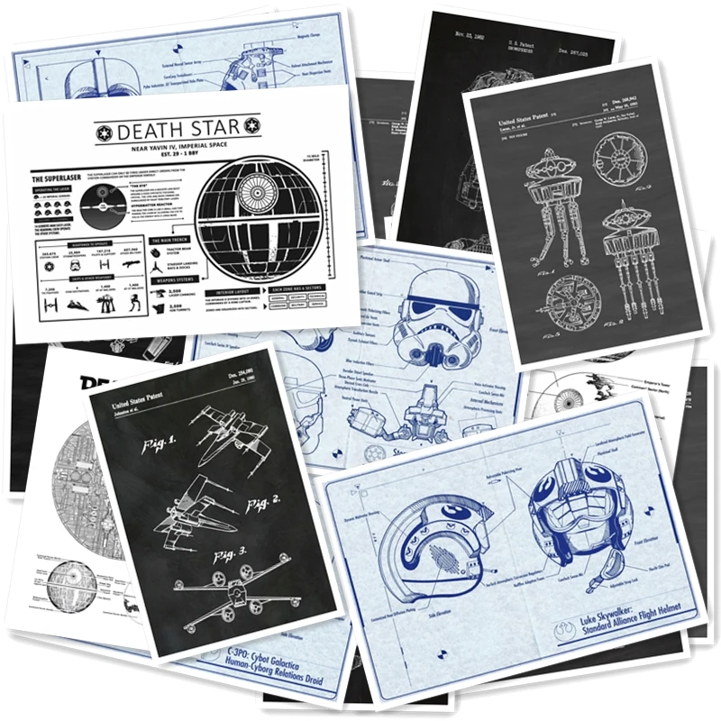 

Star Wars 20/pcs PVC Series 8 Stickers Travel Suitcase Wall Pencil Box Bike Phone Sliding Plate Graffiti Styling